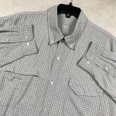 Huk Fishing Shirt Mens 2XL Gray Check Tide Point Break Vented Long Sleeve