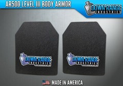 AR500 Level 3 III Body Armor Plates Pair – Curved 11×14