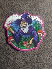 Guitar Laptop Skateboard Cannabi Pot Smoking Wizard Weed Decal Sticker