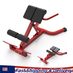 Foldable 15-45 Degree Hyperextension Roman Chair Black+Red