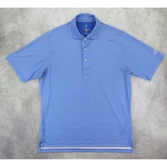 Fairway & Greene Golf Polo Mens Large Blue Teardrop Print Bonita Bay Club USA
