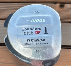 Founders Club The Judge 10° Carbon Crown Ti Driver UST Stiff Graphite 45″ RH