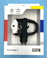 LOOK KEO CLASSIC 3 Black/White Road Pedals NEW in BOX with Matching CLEATS
