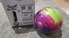 DV8 Heckler Hybrid Bowling Ball 1st Quality | 15 Pounds | 1-2″ Pin | 2.4oz TW