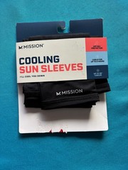 Mission Black Cooling Sun Sleeves Unisex One Size Fits Most NEW