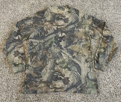 Vintage Duxbak Camo High Neck Long Sleeve T- Shirt Size Medium Camouflage Read
