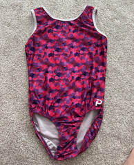Plum Practicewear Adult M Sleeveless Multi-Color Gymnastics Leotard
