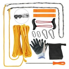 55 Inch Rope Saw With Dual Ropes And 70 Sharp Teeth For Tree Cutting