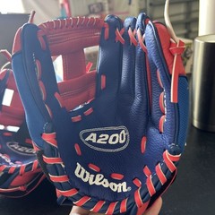 Wilson A200 All Position T-Ball 10 Inch Glove Red And Blue 2-6 Year Olds NEW