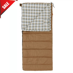 Ozark Trail 35F Flannel Lined Rectangle Adult Sleeping Bag – Brown (80″ x 36″)