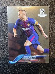 Andres Iniesta 2017-18 Topps Chrome UEFA Champions League Soccer Refractor