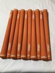 Set Of 10 NEW Lamkin CROSSLINE Golf Grip – Classic Logo – Orange