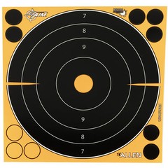 Black and Orange EZ AIM Adhesive Bullseye 8-Inch Targets by Allen Company 6 Pack