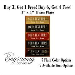 FANTASY FOOTBALL LEAGUE TROPHY PLATE (1″X3″ BRASS) TAG FREE CUSTOM ENGRAVING