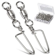 AMYSPORTS High Strength Ball Bearing Swivels – Size 0+0 (18lb) 25 pcs, White