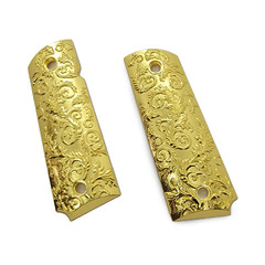 1911 Grips Full Size Government Gold Plated 1911 Colt Kimber Scroll 1911 Screws