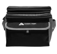 Ozark Trail Insulated Cooler Bag 12 Can Capacity Black Soft Cooler W/Strap