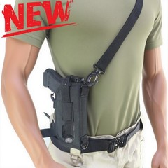 US Tactical Crossbody Shoulder Holster Gun Bag Fits Handguns with Laser or Light