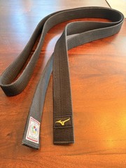 Mizuno, Gold label Judo Black Belt, size 4 (109 inches). New w/o tags