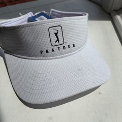 PGA Tour Air Flux Golf Visor Hat Cap Adjustable Strap Back White New with Tags