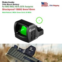 OTTER PRO Multi-Reticle Sight 3 MOA Green Dot & 36 MOA Circle for RMSc Cut Max-9