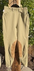 THE TAILORED SPORTSMAN ENGLISH RIDING HABITS BREECHES WOMEN 26 TAN PRE-OWNED EXC