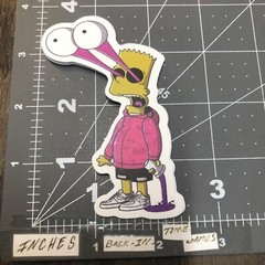 Eyes Out Bart Simpson Adult Humor Sticker For Guitar Laptop Phone Mat90c