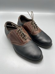 Allen Edmonds Jack Nicklaus Signature Golf Shoes Oxford Black Brown Leather – 7D
