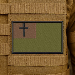Tactical Christian Flag Embroidered Morale Patch – 3.5″ X 2″, Hook & Loop Back