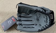 Brand New- Wilson A360 12″ Baseball Glove Leather LH Gray Black All Position