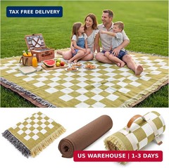 RYCHIC 2 in 1 Extra Large Camping Blanket Outdoor Rug Picnic Yoga Mat Lightweigh