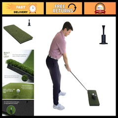 Heavy Duty Golf Hitting Strip 10″x24″ | Commercial Practice Mat | Indoor/Outdoor