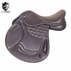 WILDRACE Leather Jumping/Close contact, Double Flap Changeable Gullets Saddle