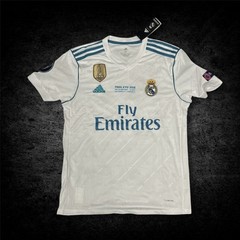 NWT Ronaldo #7 Real Madrid 2018 Final UCL Short Sleeve Retro Soccer Jersey Men