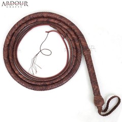 Real Leather Bullwhip 4–16 Feet Handmade 16 Plait Braided Bull whip Heavy Duty