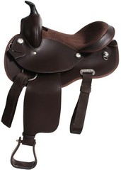 Western Cordura Trail Barrel Horse Wide Full QH Bars SADDLE Brown 4988-89RND