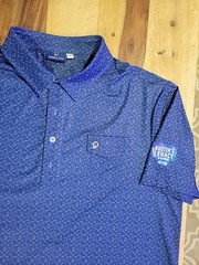 Parker & Hyde Golf Shirt Blue Mens Large XX Logo⛳️