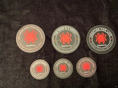 Spyderco Knife Sticker Pack 6 Pieces 3 Large 3 Small