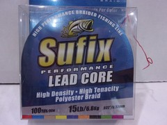 SUFIX lead core fishing line 15 lb 100 yds. different color every 10 yards