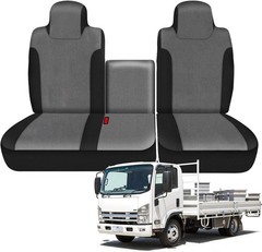Custom-Fit Front Seat Cover Replace for 2006-2025 Isuzu NPR 40/60 Split Bench,