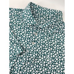 Rhoback Polo Shirt Mens XL Green Azalea Floral Performance Golf Wicking Stretch
