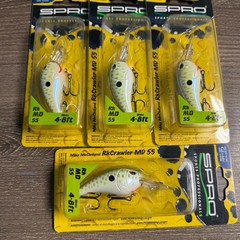 Lot of 4 Spro RK Crawler MD 55 Cell Mate