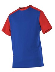 Alleson Ahtletic Men’s Mock mesh Baseball Jersey, Royal/Scarlet, Large