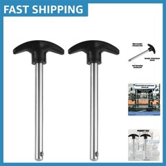 2-Piece Weight Stack Pin Set – Chrome Locking Pins for Gym Safety