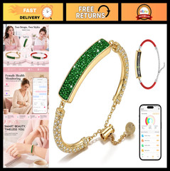 2-in-1 Crystal Smart Bracelet for Women, Fitness Tracker, Heart Rate, Sleep, IP6