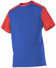 Alleson Ahtletic Men’s Mock mesh Baseball Jersey, Royal/Scarlet, X-Large