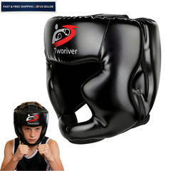 Boxing Headgear 1 Pack, Adjustable MMA for Adult Men All Size, Black