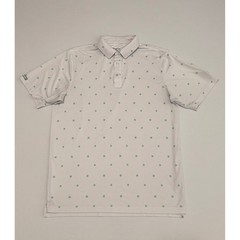 Straight Down Performance Mens Golf Polo Shirt White Green Clover Lucky Size M