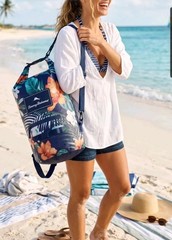 Tommy Bahama 20L Waterproof Dry Bag Tropical Roll Top Shoulder Bag Kayak Beach