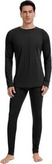 Men’s 100% Merino Wool Base Layer Sets Midweight Thermal Underwear Bottom&Tops